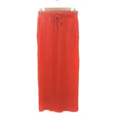 フリークスストア FREAKS STORE タイトスカート ロング リブ バックスリット ウエストマーク F オレンジ /MS