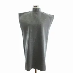 ザラ ZARA 美品 ベスト ハイネック 無地 バックジップ グレー 38