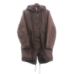 エーグル AIGLE モッズコート 長袖 ライナー付き 無地 ウール 茶 ブラウン S ■FFのサムネイル
