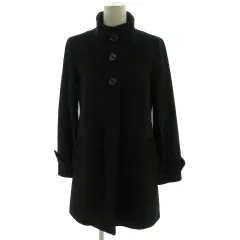 ボッシュ BOSCH コート アウター スタンドカラー アンゴラ混 シンプル ブラック 黒 36