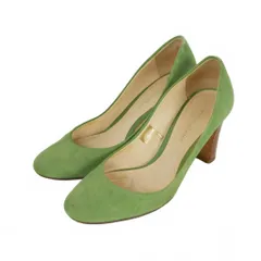 ファビオルスコーニ FABIO RUSCONI スエード ヒールパンプス 36 緑 グリーン