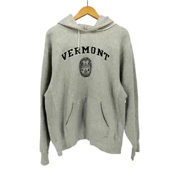 ザコットンエクスチェンジ THE COTTON EXCHANGE USA製 VERMONT カレッジプリント リバースウィーブ プルオーバーパーカー  メンズ import：L 