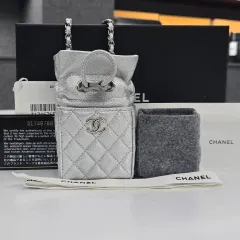 正規品 CHANEL シャネル CC キルティング カーフスキン ミニ バケット チェーンバッグ