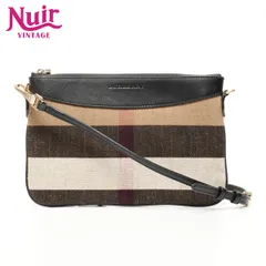 BURBERRY バーバリー ショルダーバッグ ノバチェック キャンバス レザー【中古】