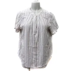 グローバルワーク GLOBAL WORK シャツ ブラウス 半袖 ストライプ M マルチカラー /YI