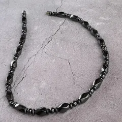 磁気ネックレス メンズレディース 天然石ヘマタイト マグネット式 スポーツ強力 肩凝り おしゃれ黒 お洒落 かっこいい 血行促進 ダイエット パワーストーン貧血防止 ベーシック 首こり 頭痛 プレゼント 解消グッズ 健康アクセサリー スポーツ 美容 女性男性