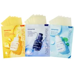 新品 【イニスフリー】人気美容液 ゲルマスク3種 セット (5枚入り×3種類) 正規品 シートマスク PDRN ビタC レチノール ハリ パック 高保湿 毛穴 乾燥 ツヤ 韓国コスメ 濃密美容液 集中ケア 潤い トラブルケア 美容液 たるみ エッセンス 保湿