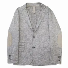極美品 イレブンティ eleventy エルボーパッチ テーラード ジャケット ブレザー シングル 2釦 背抜き 979JA0004 サイズ46 ブラウン/ホワイト メンズのサムネイル