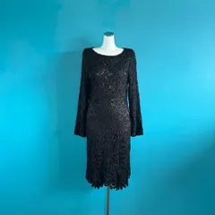 1119 プールヴー レースドレス XL 黒 フォーマル パーティー大きいサイズ