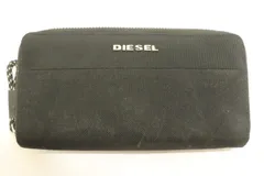 【中古】 DIESEL メンズ長財布 -- CORDURA ラウンドジップ長財布 DIESEL -- 黒 ブラック
