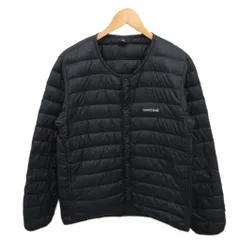 モンベル Montbell ダウンジャケット スペリオダウン ラウンドネックジャケット ノーカラー M 黒 ブラック 1101503