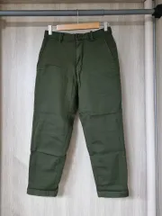 S UNIQLO ユニクロ カーキ コットン パンツ バギーパンツ 未使用