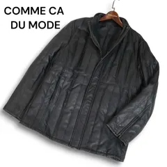 Y2K 00s★ COMME CA DU MODE MEN コムサデモード メン 羊革★ ラム レザー ダウン ジャケット Sz.M　メンズ 黒