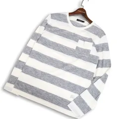 【美品】BURBERRY BLACK LABEL バーバリー ブラックレーベル 秋冬 ホース プリント★ ボーダー ニット セーター Sz.2 メンズ