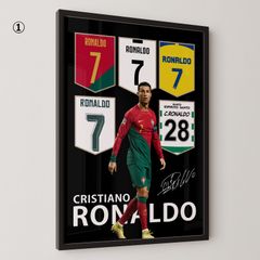 クリスティアーノ・ロナウド　額縁ポスター クリスチアーノロナウド Ronaldo サッカーポスター A4 フレーム - メルカリ 記念グッズ