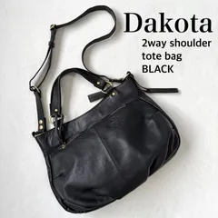 極美品未使用級・ブラック✨ダコタ 2way ショルダーバッグ トートバッグ ハンドバッグ レザー 黒 斜め掛け クロスバッグ