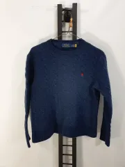 ポロラルフローレン ニット ケーブル編み セーター ネイビー レディース XS程度