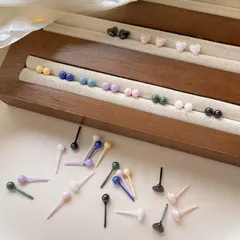 s29 樹脂ポスト 小粒カラーピアス 6色／金属アレルギー対応／シンプル／韓国風