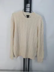 クラブモナコ ケーブル編みニット カシミア ケーブル セーター アイボリー L