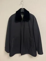 インディアンカジュアル ブラック ファー カラ ジャケット M/95