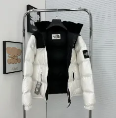THE NORTH FACE ザノースフェイス 光沢 ショートダウン 白/ブラック 新品