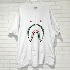 A BATHING APE アベイシングエイプ ABC CAMO SHARK TEE 半袖 Tシャツ ホワイト 2XL