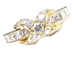 K18 コンビ 9gリボンモチーフ ダイヤ リング 0.34ct - メルカリ
