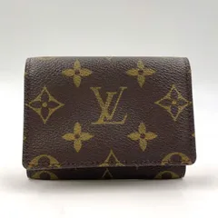 LOUIS VUITTON アンヴェロップ カルト ドゥ ヴィジット モノグラム モノグラム レザー×PVC ブラウン カードケース 名刺入れ M62920