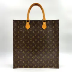 LOUIS VUITTON サックプラ モノグラム モノグラム ハンドバッグ レザー×PVC ブラウン トートバッグ ゴールド M51140 