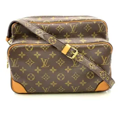 LOUIS VUITTON ナイル モノグラム モノグラム レザー×PVC ブラウン ショルダーバッグ ゴールド M45244 