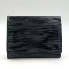 LOUIS VUITTON アンヴェロップ カルト ドゥヴィジット エピ エピ ノワール レザー ブラック カードケース 名刺入れ M56582 