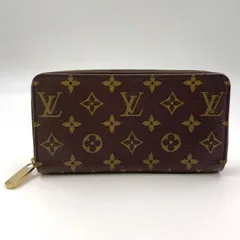 LOUIS VUITTON ジッピーウォレット モノグラム モノグラム PVC ブラウン ラウンドファスナー長財布 ゴールド M42616