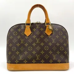 LOUIS VUITTON アルマPM モノグラム モノグラム レザー×PVC ブラウン ハンドバッグ ゴールド M51130 