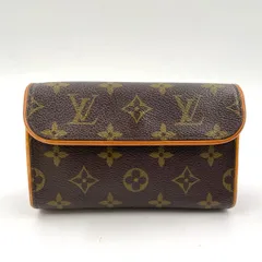 LOUIS VUITTON ポシェット ツインPM モノグラム レザー×PVC ブラウン ショルダーバッグ  ゴールド M51855 