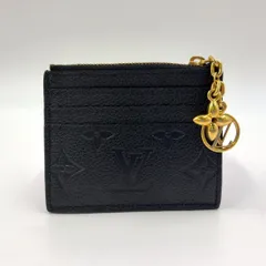 LOUIS VUITTON モノグラム アンプラント ポルト カルト フローラ RFID対応 レザー ブラック コイン＆カードケース ゴールド M82639