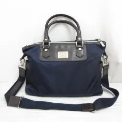 オロビアンコ OROBIANCO ブリーフケース ビジネス バッグ 2WAYショルダー ナイロン レザー ネイビー 茶