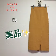 ✨未使用級 SENSE OF PLACE センスオブプレイス タイトスカート イエローXS 【送料込み】