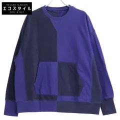 CMF シーエムエフ 25SS CMF2501-C01C EGGPLANT ブルー コットン DIVIDED SWEAT SHIRTS M