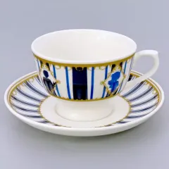 【中古】マグカップ･湯のみ コナン＆怪盗キッド ティーカップ＆ソーサー 「セガ ラッキーくじオンライン 名探偵コナンカフェ -ガーデンパーティー」 A-1賞