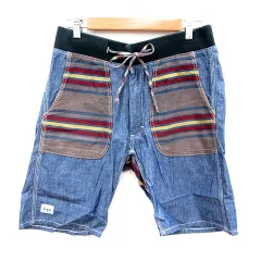 リー LEE ハーフパンツ デニム 総柄 30 インディゴ /RT