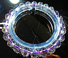 定価375万円上質EU製★ROBEAN天然宝石35A★群青紫色の結晶 タンザナイト・スーパーセブンブレスレット約7.5mm★Ｄ0553