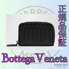 Bottega Veneta スモール ブラックイントレチャート ジップアラウンド ウォレット