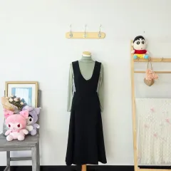 ヴィンテージ FROM LYRICAR ブラック ロング ONE PIECE