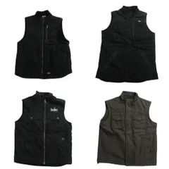 古着卸 まとめ売り ダック地 ベスト ジャケット 4枚セット (メンズ S /M ) ディッキーズ 裏地ボア ワーク 中古 古着 ND1384