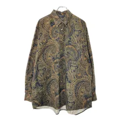 90年代 NAUTICA ノーティカ ペイズリー 総柄 長袖シャツ マルチカラー(メンズ L)中古 古着 V8899