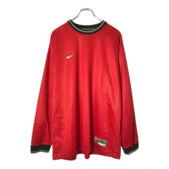 90年代 NIKE ナイキ ワンポイントロゴ 長袖Ｔシャツ スポーツ レッド(メンズ XL)中古 古着 V8875