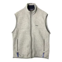90年代 USA製 patagonia パタゴニア SYNCHILLA シンチラ フリースベスト アウトドア グレー(メンズ M)中古 古着 V9022