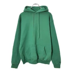 80年代 USA製 RUSSELL ATHLETIC ラッセル スウェットパーカー 無地 グリーン(メンズ L)中古 古着 X0920