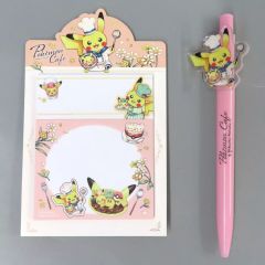 [중고] 문방구 기타 피카츄 후센 & 볼펜 세트 Pokemon Cafe & Pikachu Sweets [포켓몬스터] 포켓몬 센터 한정