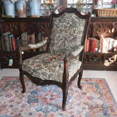 L3710-3-1 フランスアンティーク ソファ 布張りチェア ヴィクトリアン アンティークチェア 1人掛けソファ チェア ダイニングソファ フランス